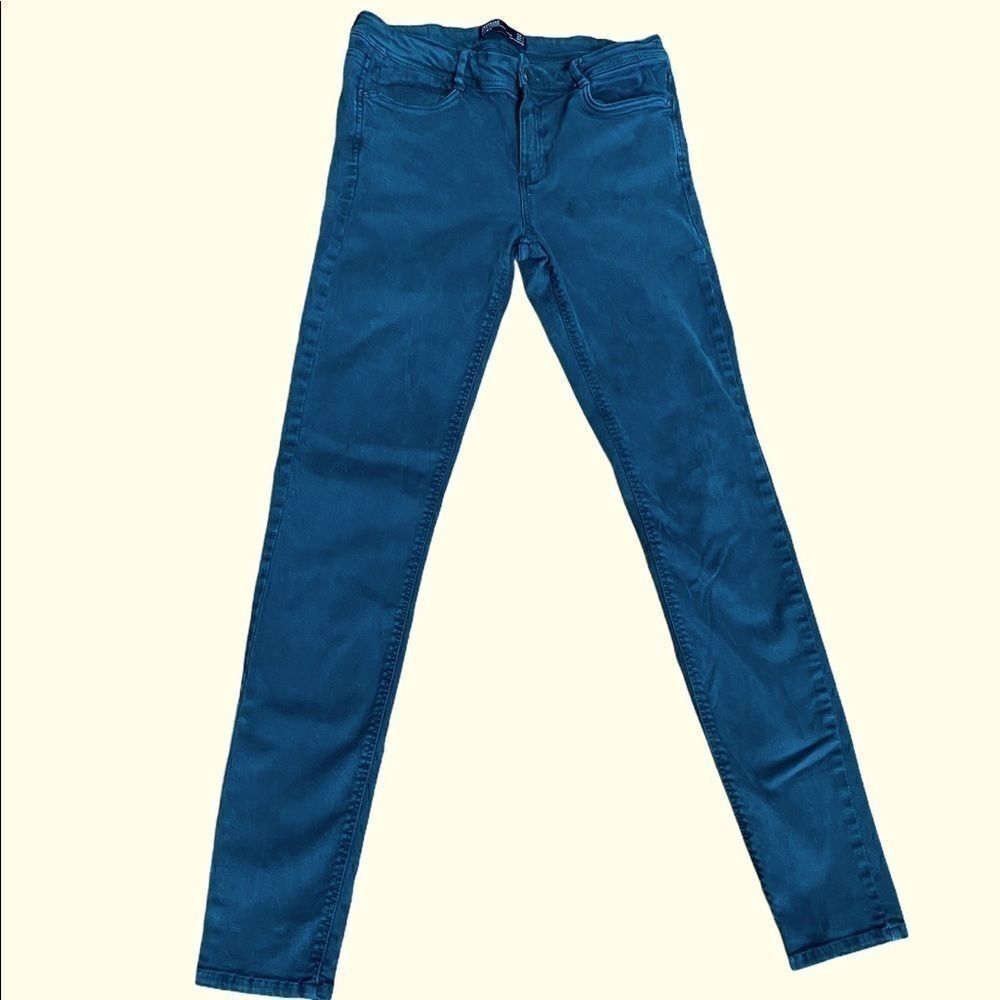 ZARA Trafaluc denim maker skinny forest green jean
